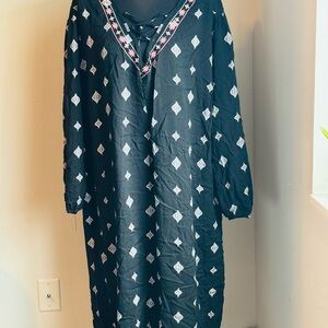 Terra & Sky Black and White, Pink Dress.